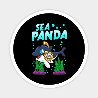 Sea Panda Cute Adorable Baby Orca Whale Pun Magnet